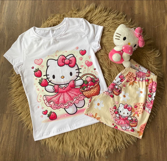 Hello Kitty w/ strawberries pijama size S/M
